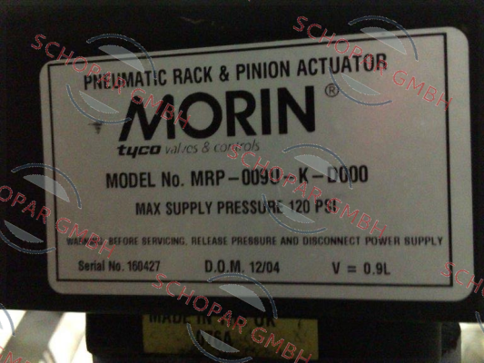 Morin Actuator-MRP-009U-K-D000  obsolete/replaced with  89U-009-01-XX-N14-N-2   price