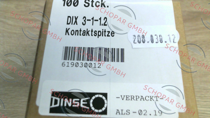 Dinse-DIX 3-1-1.2 (pack x10) price
