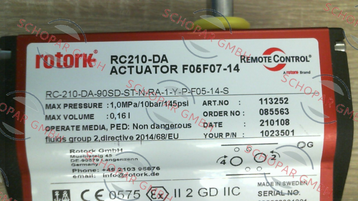 Rotork-PA-RC-210-DA price