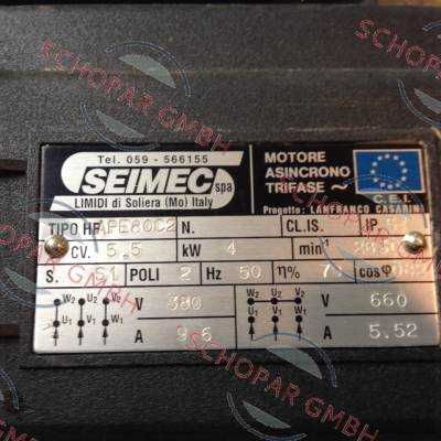 Seimec (Rossi)-APE 80 C2 OBSOLETE- REPLACED BY HPEV 71 LA2 - 4 kW (71.004.02)  price