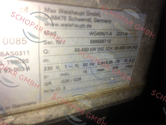 Weishaupt-WG40N/1-A ZM-LN price
