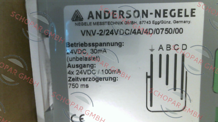 Anderson-Negele-VNV-2/24VDC/4A/4D/0750/00 price