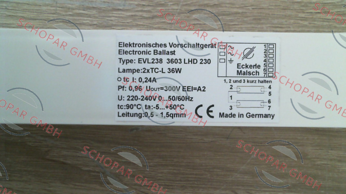 Eckerle-EVL 238 230V 36 03 LH D 230 7901200753 price