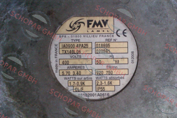 FMV-Lamel (now Ziehl Abegg)-IA0900 4PA25 TX140L06 400V50HZ # 5001018695 price