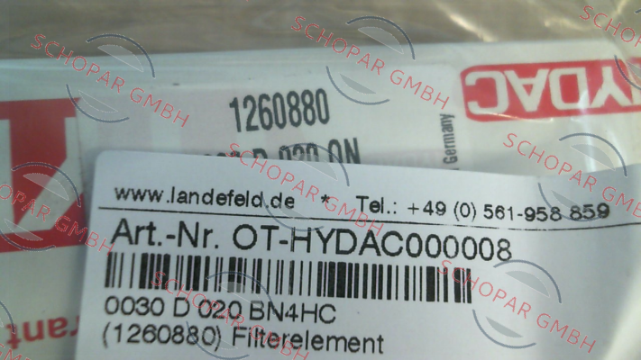 Hydac-1260880 price