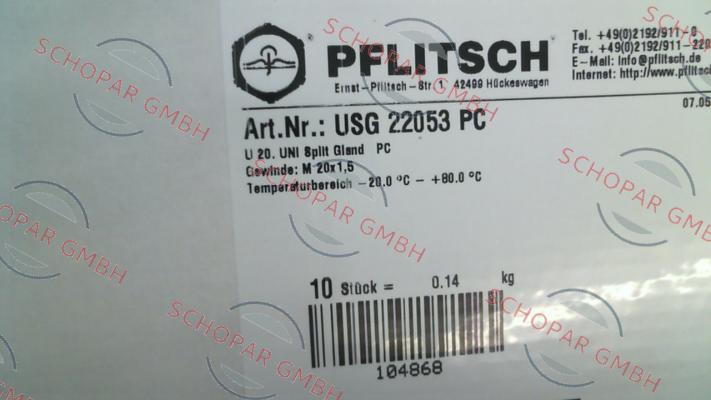 PFLITSCH-USG 22053 PC (pack x10) price