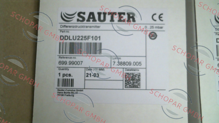 Sauter-DDLU225F101 price