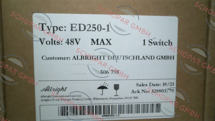 Albright-ED 250-1 price
