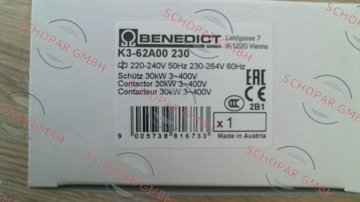 Benedict-K3-62A00 230 price