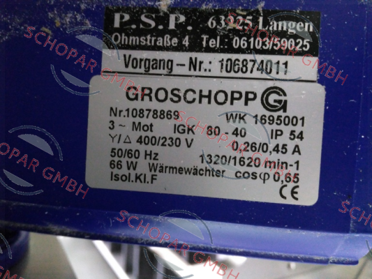 Groschopp-IGKU80-40/Z20  price
