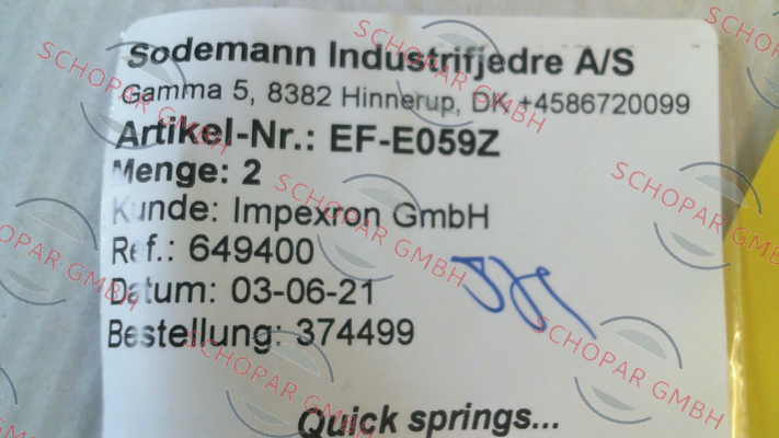 Sodemann-EF-E059Z price