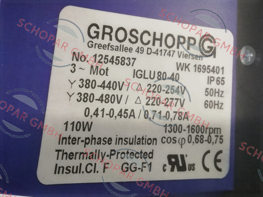 Groschopp-IGLU 80-40 (WK 1695401) price