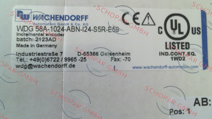 Wachendorff-WDG 58A-1024-ABN-I24-S5R-E59 price