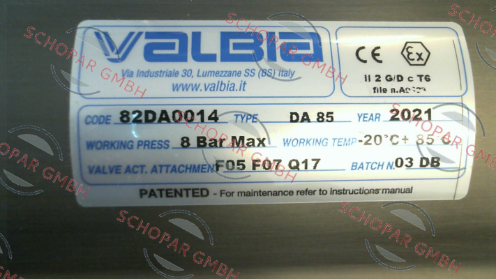 Valbia-DA85 price