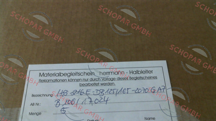 Herrmann-HS216E-DB125/165-2070GA7 price