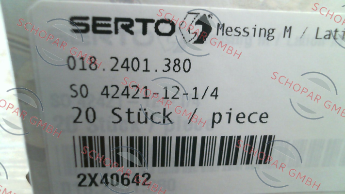 Serto-2X40642 / SO 42421-12-1/4 price