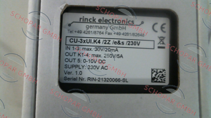 Rinck Electronic-CU-3xUI.K4/2Z/e&s/230V price