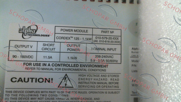 Alpha Technologies-010-579-20-041 \ CXRC 125-1.1kW price