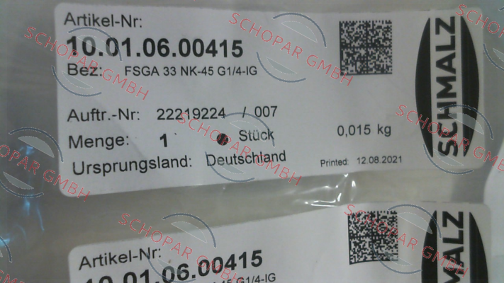 Schmalz-FSGA 33 NK-45 G1/4-IG price