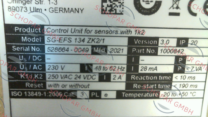 Mayser-SG-EFS 134 ZK2/1(1000842) price