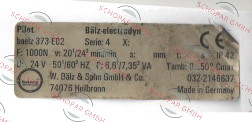 Baelz-Motor lifting drive for regular operation baelz 373-E07-20-18-S21… price