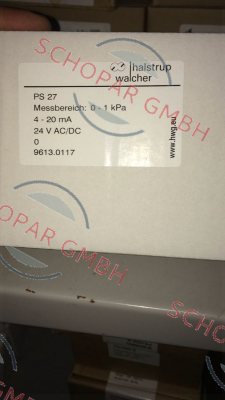 Halstrup Walcher-PS27-4-AC/DC-0...500Pa-0-0-1-S-0 (9613.0561) price