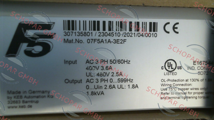 LAIPPLE KEB-07.F5.A1A-3E2F price