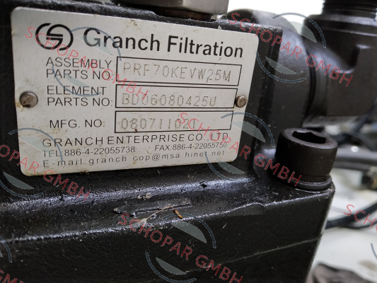 GRANCH FILTER-PRF70KEVW25M price