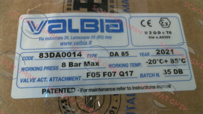 Valbia-83DA0014 price