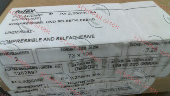 Folex-Folacomp PA 1060 x 730 x 2,25 mm price
