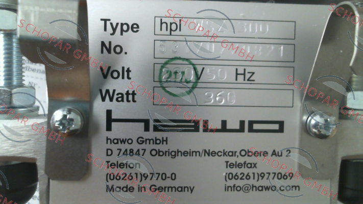 HAWO-0.615.005 / HPL WSZ 300 price
