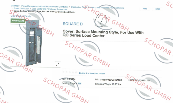 Square D (Schneider Electric)-QOC342MQS price