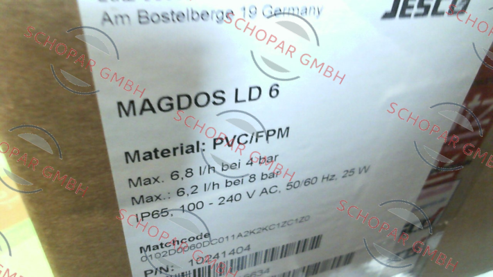 Jesco-10241404  MAGDOS LD 6 PVC/FPM price