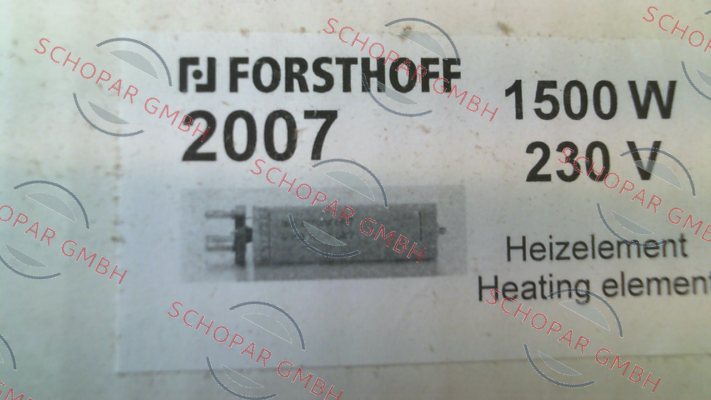 Forsthoff-Heating element 1500 W 230 V Typ K price
