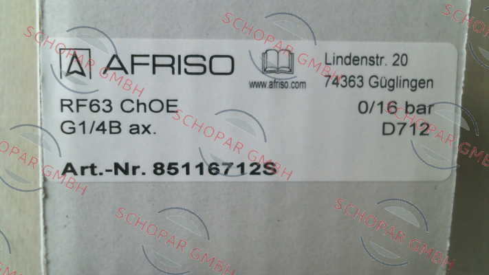 Afriso-P/N;85116712S; Type:RF63ChGly 0/16bar 1/4 ax D712 price