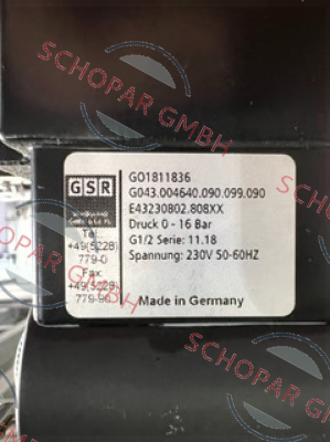 GSR-G043.004640.090.099.090 price