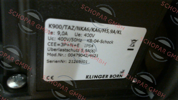 Klinger Born-P/N: 0047.9042, Type: K900/TAZ/NKA6/KA6/M5,9A/KL price