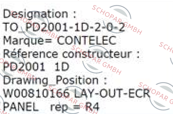Contelec-PD2001 - 1D 2-0-2 - OEM  price