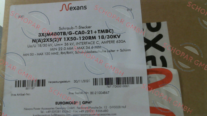 EUROMOLD-P/N:501137; Type:3X(M480TB/G-CA0-21+TMBC) price