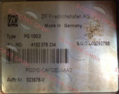 ZF Friedrichshafen-PG 100/2  price