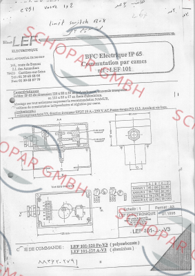 Lef Industries-LEF 102-LC2/GR. (2xV3 SPDT) 1PE = Old model: LEF 101-102  price
