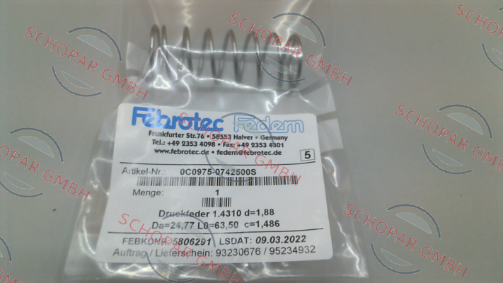 Sodemann-C0975-0742500S price
