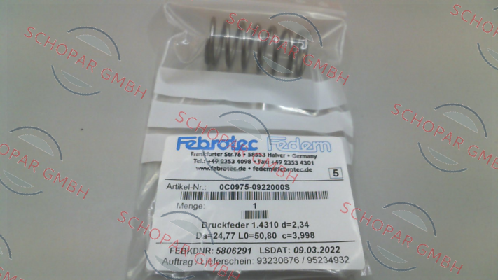 Sodemann-C0975-0922000S price
