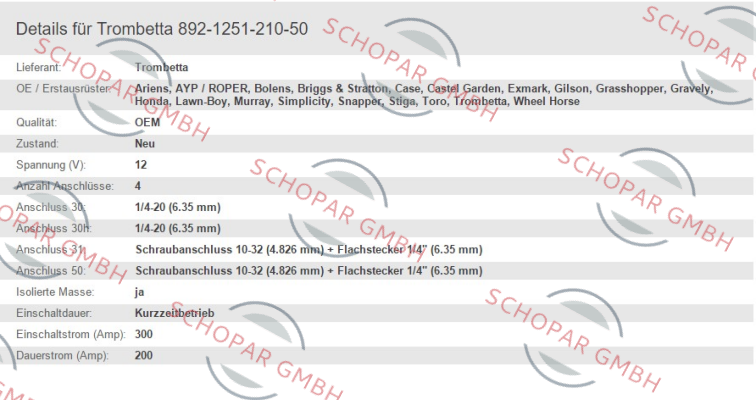 Trombetta-892-1251-210-50  price