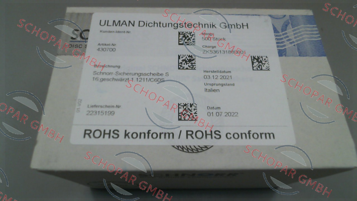 Schnorr-430700 price