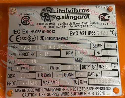 Italvibras-MVSI 10/310-S02-S price