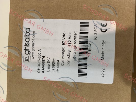 Ghisalba-4118493 / GHOPC-600A price