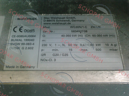Weishaupt-WG30N/1-C, Ausf. ZM-LN   price