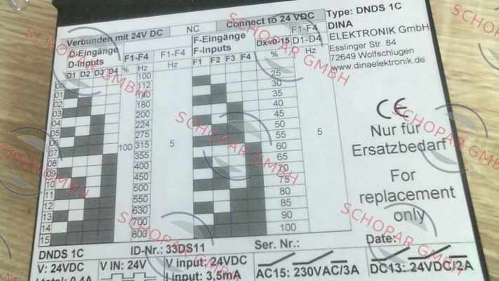 DINA-DNDS 1C / 33DS11 price
