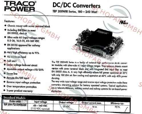Traco Power-TEMP200-7213 WİRCMF  price